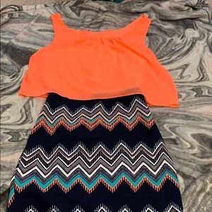 Pink and Navy Blue dress